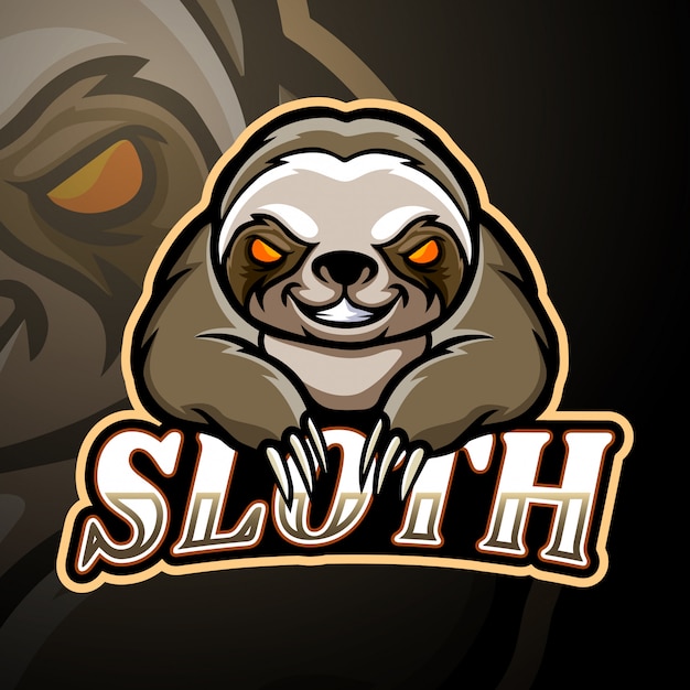 Sloth esport logo mascot design