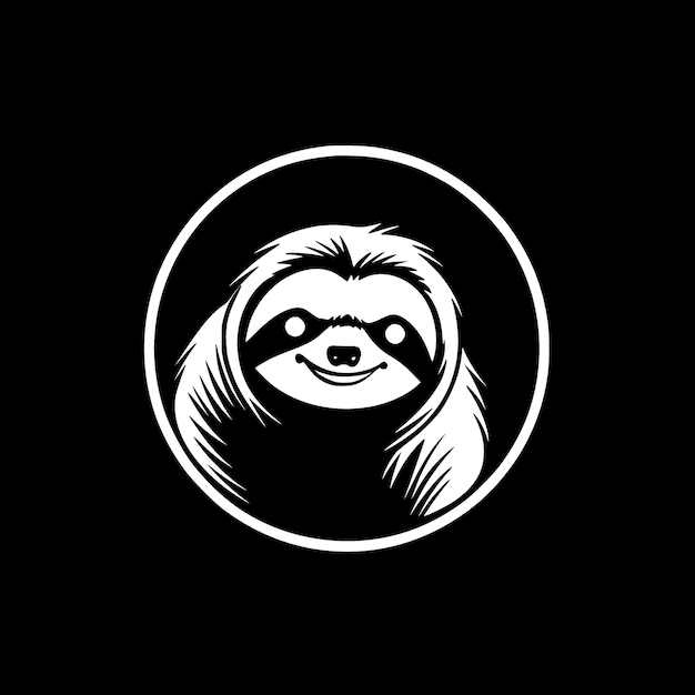 Vector sloth minimalist and simple silhouette vector illustration