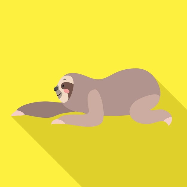 Vettore icona di spostamento della sloth illustrazione piatta dell'icona del vettore di spostamento della slotd per il web design