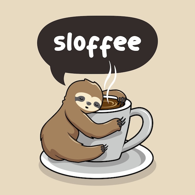 Sloth Sleep at Cup of Coffee