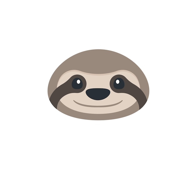 Sloth vector isolated icon. Sloth emoji illustration.