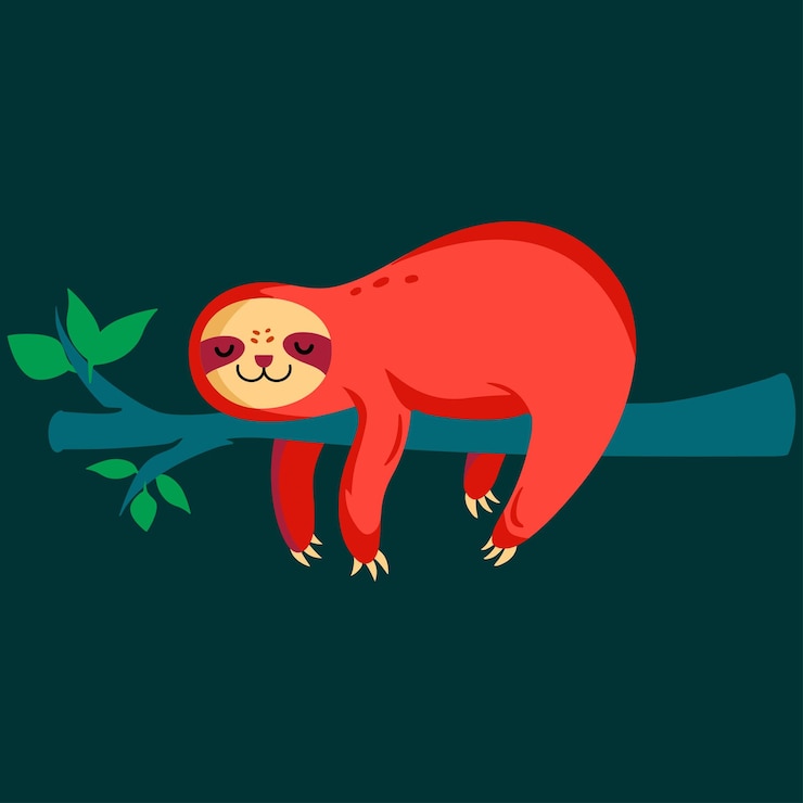 Vector slothdown baby