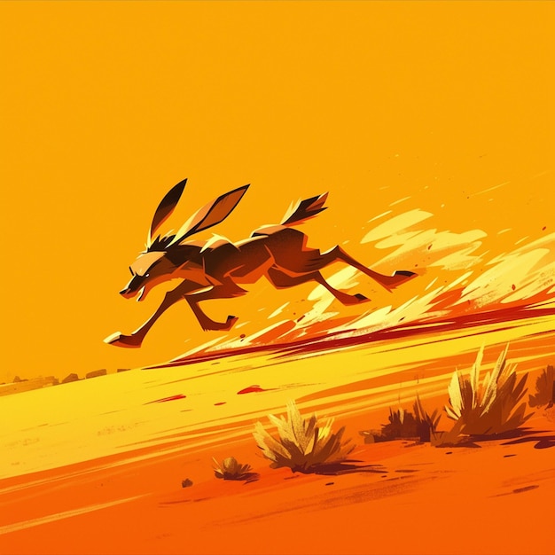 Sloughi Running in the Desert