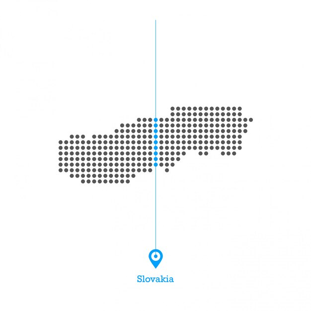 Slovakia doted map design vector