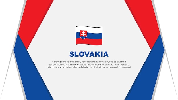 Slovakia Flag Abstract Background Design Template Slovakia Independence Day Banner Cartoon Vector Illustration Slovakia Design