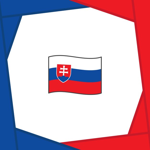 Slovakia Flag Abstract Background Design Template Slovakia Independence Day Banner Social Media Post Slovakia Independence Day