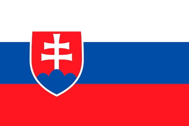 Vector slovakia flag official colors and proportion vector illustration