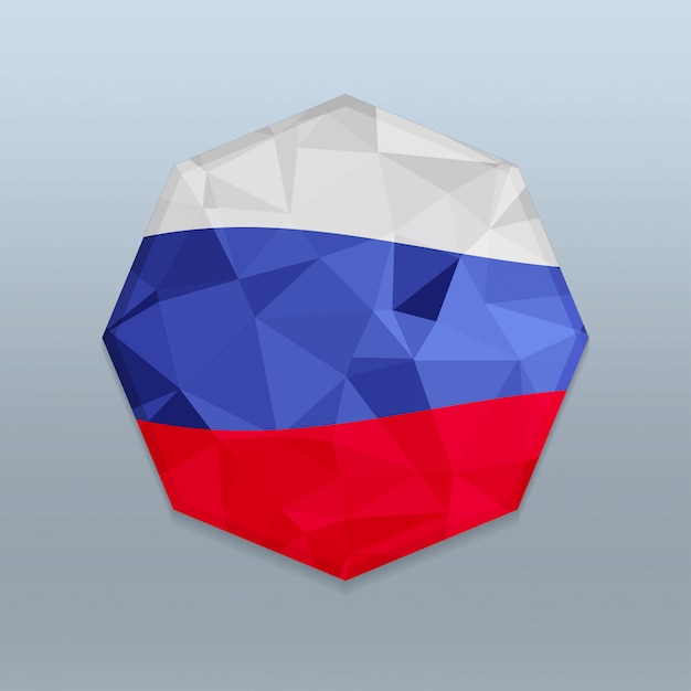 Slovakia Flag with Octagone design vector 