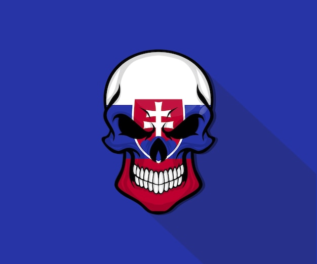 Vector slovakia skull pride flag icon