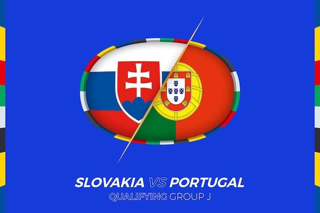 Slovakia vs Portugal icon for European football tournament qualification group J