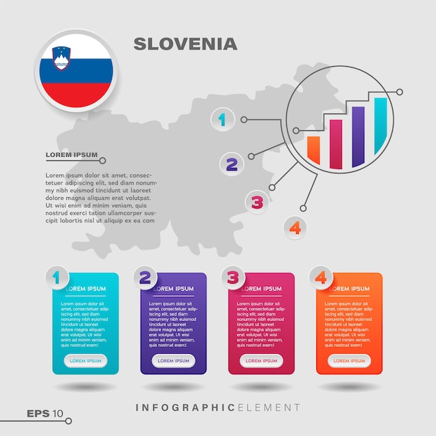 Вектор Инфографический элемент диаграммы словении