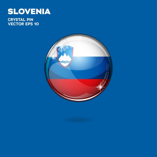 Slovenia flag 3d buttons