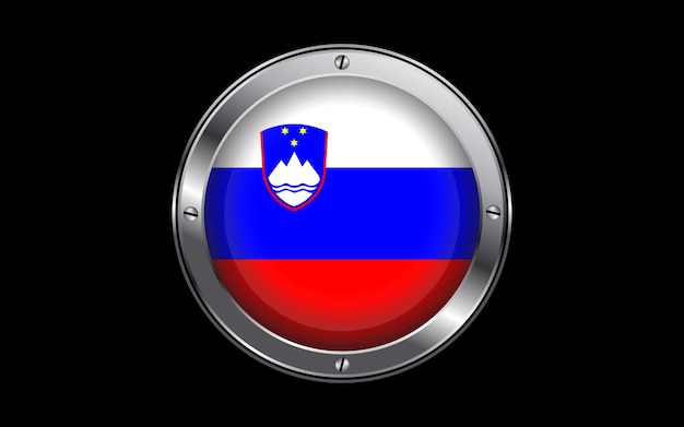 Slovenia Flag in 3D Vector