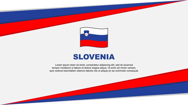 슬로베니아 플래그 추상 배경 디자인 템플릿 슬로베니아 독립 기념일 배너 만화 벡터 일러스트 레이 션 슬로베니아 플래그