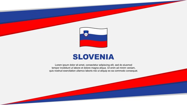 Slovenia flag abstract background design template slovenia independence day banner cartoon vector illustration slovenia flag