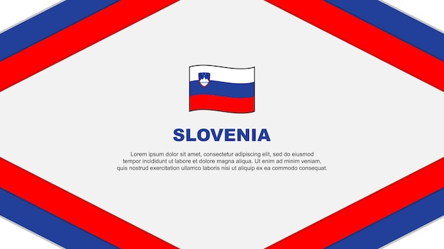 Словения флаг абстрактный фон дизайн шаблона Словения день независимости баннер мультфильм векторная иллюстрация Словения иллюстрация