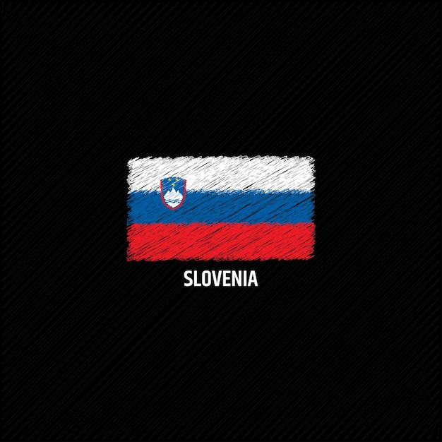 Slovenia flag template vector illustration