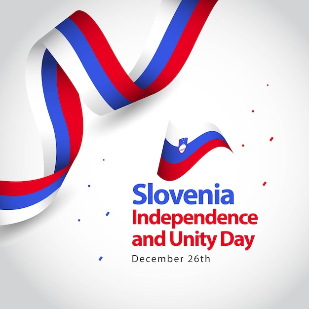 Progettazione del modello di vettore di independence and unity day della slovenia