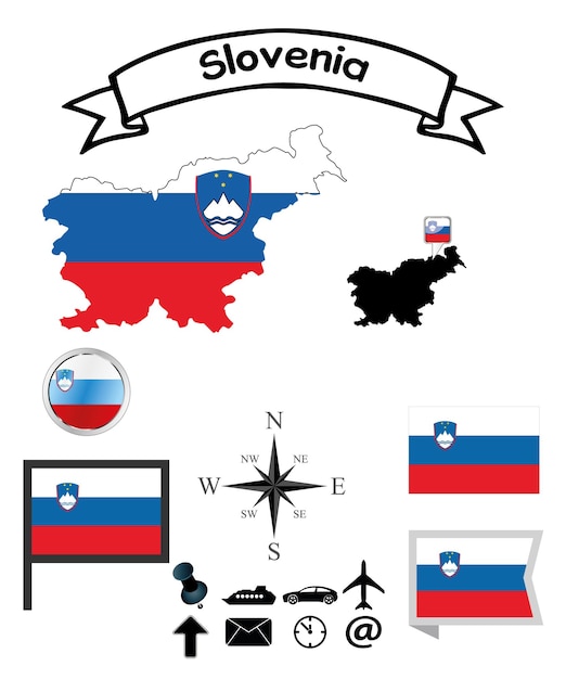 Slovenia Set Official Flags collection