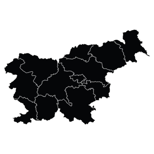 Slovenië landkaart vector met regionale gebieden