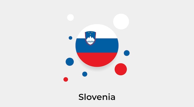 Slovenië vlag zeepbel cirkel ronde vorm pictogram vectorillustratie