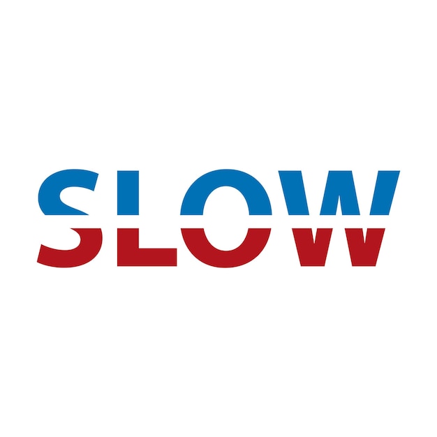 slow icon vector design template