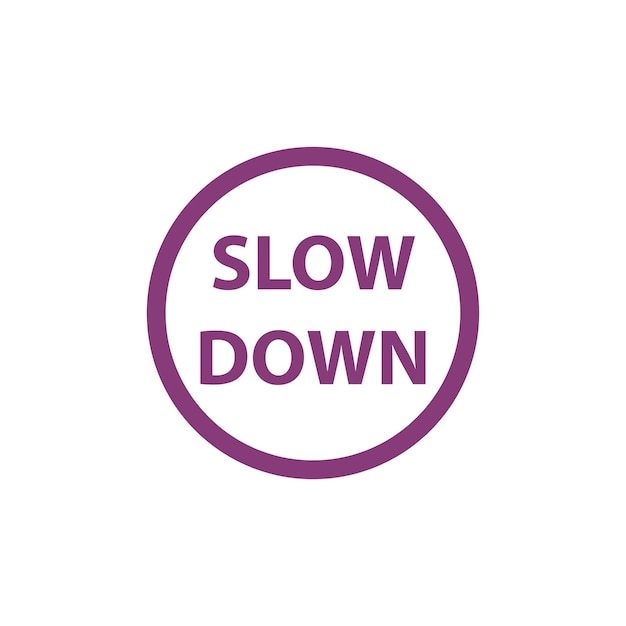 slow icon vector design template