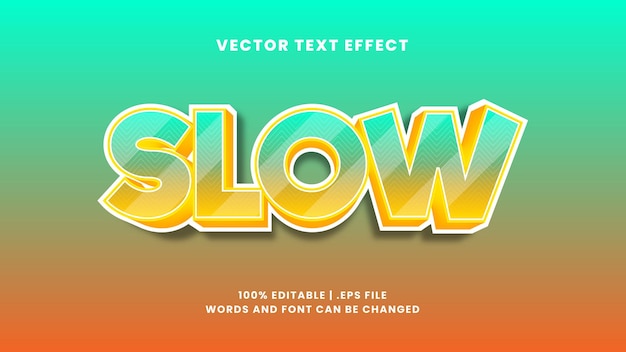 Slow simple modern 3d editable text effect