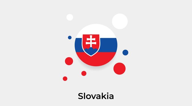 Slowakije vlag zeepbel cirkel ronde vorm pictogram vectorillustratie