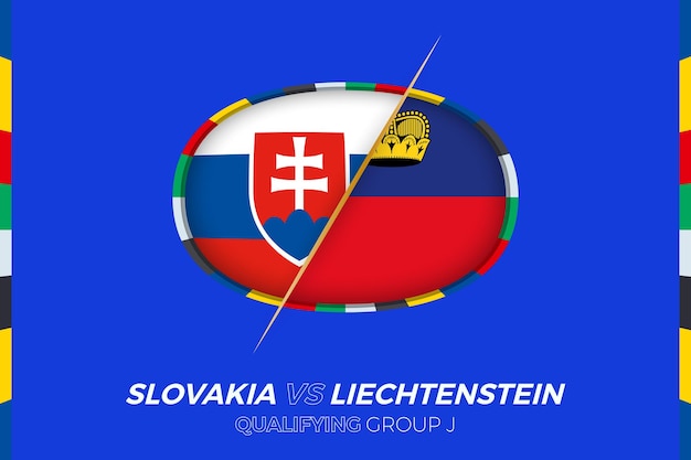 Slowakije vs Liechtenstein icoon voor kwalificatiegroep voor Europees voetbaltoernooi J