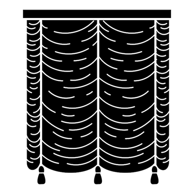 Sluiergordijnpictogram eenvoudige illustratie van sluiergordijn vectorpictogram voor webontwerp dat op witte achtergrond wordt geïsoleerd