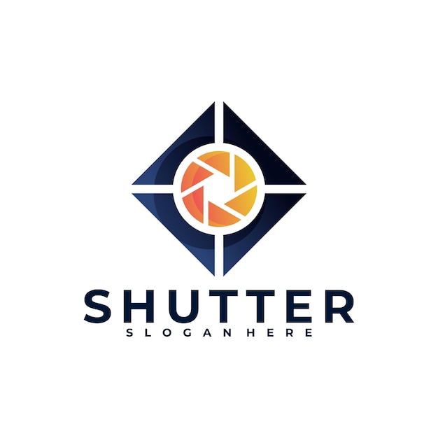 Sluiter cam logo vector ontwerpsjabloon