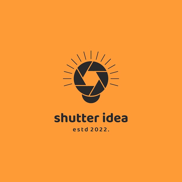 Sluiter idee logo sluiter inspiratie logo pictogram sjabloon sluiter combineren met lamp logo concept