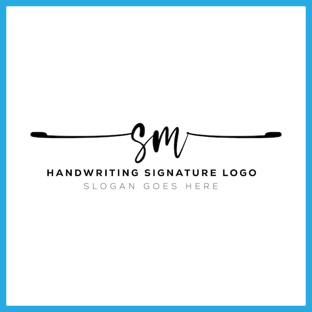 Vector sm handschrift handtekening logo ontwerp sm brief onroerend goed schoonheid fotografie brief logo