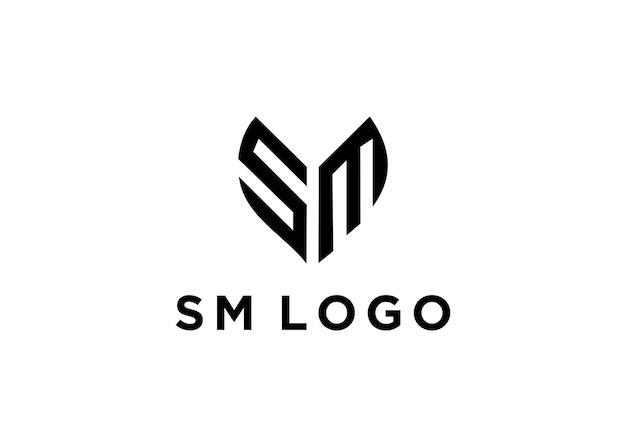 Vector sm logo ontwerp vectorillustratie