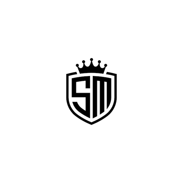 SM monogram logo ontwerp letter tekst naam symbool monochrome logotype alfabet karakter eenvoudig logo