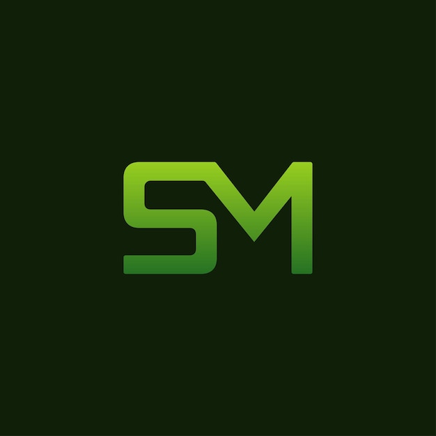 Sm monogram logo, sm logo, sm logo ontwerp