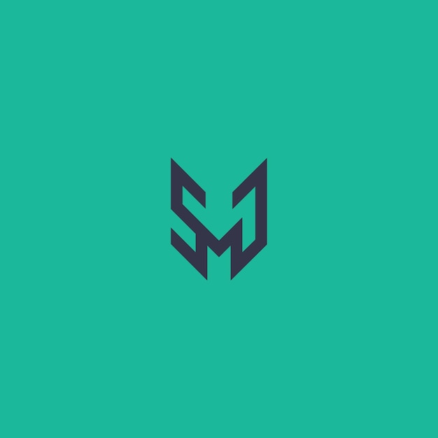 Vector sm or ms letters monogram logo icon