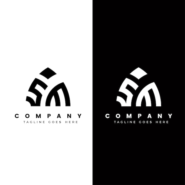 sm or ms logo design