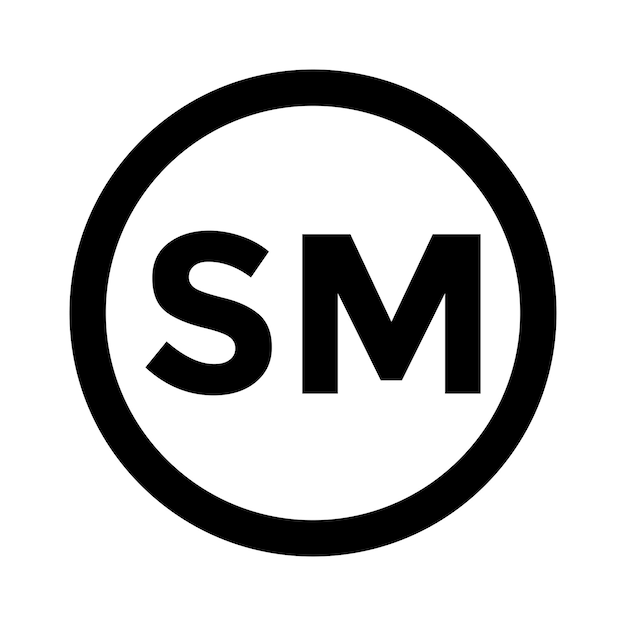 Вектор Торговая марка sm symbol