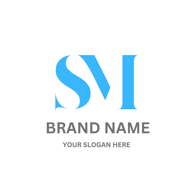 SM201 글자 SM 로고 디자인