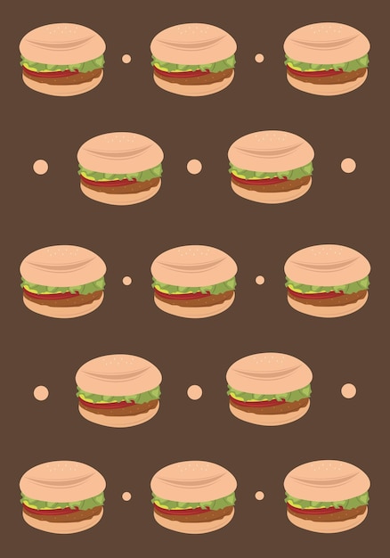 Smakelijk rundvlees hamburger vector behang