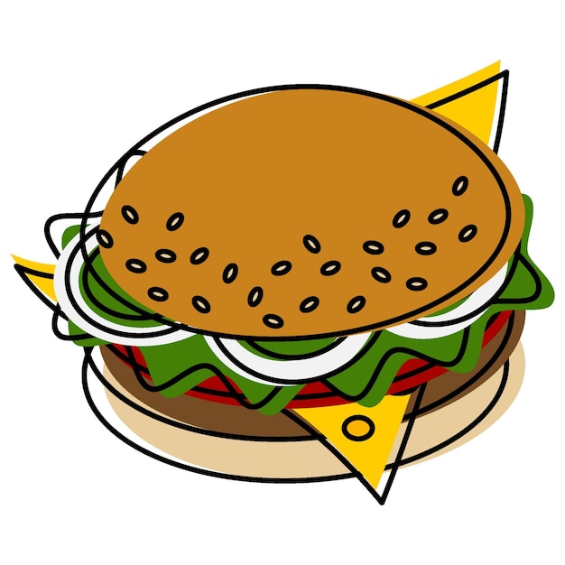 Smakelijke hamburger op een transparante achtergrond Fastfood Lifestyle Voedseldag Isoleren
