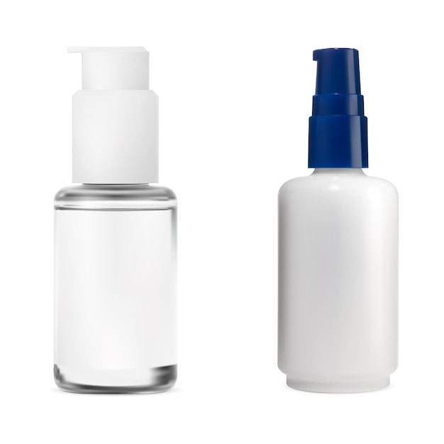 small airless cosmetic serum dropper bottle mockup