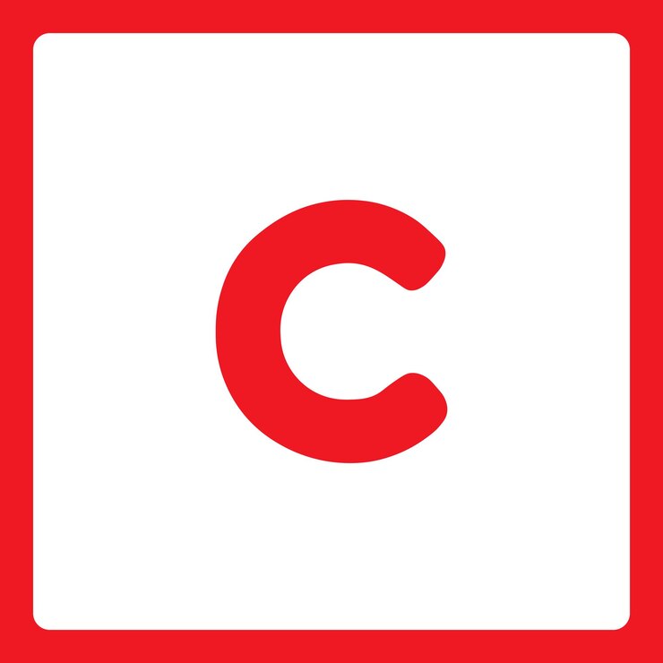 Vector small alphabet shapes c