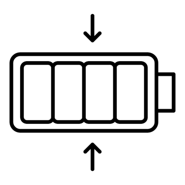 Vettore stile dell'icona della piccola batteria