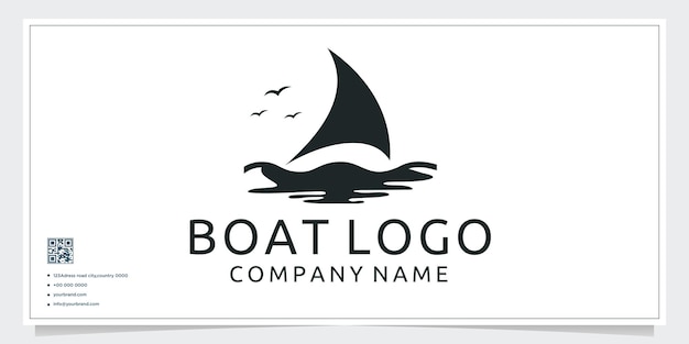 Small boat logo design concept