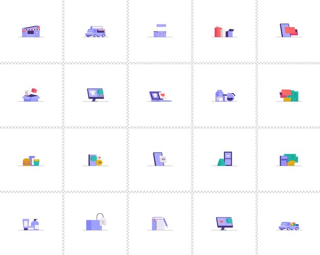 Vector small business icon set