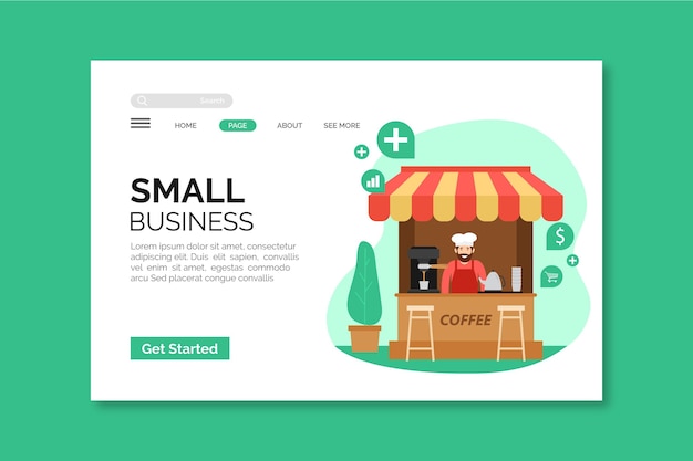 Small business landing page