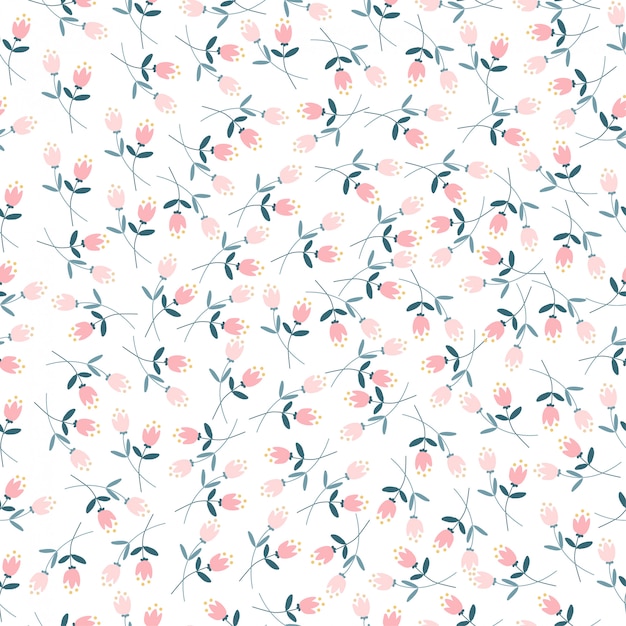 Small cute flower seamless pattern